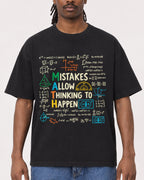 Mockup Boxy Heavyweight Tee Black male close-up 34