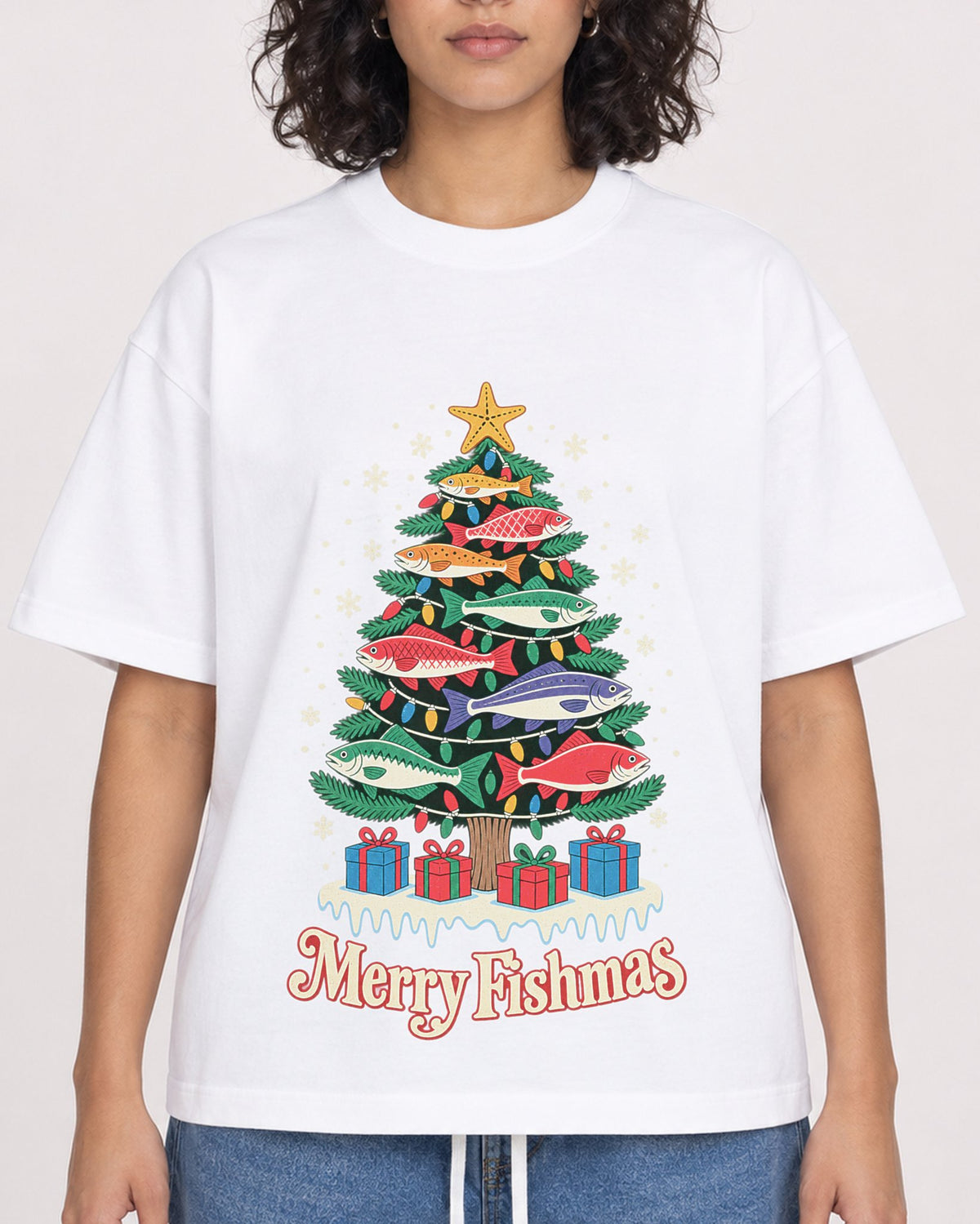 Mockup Boxy Heavyweight Tee White female close-up 26