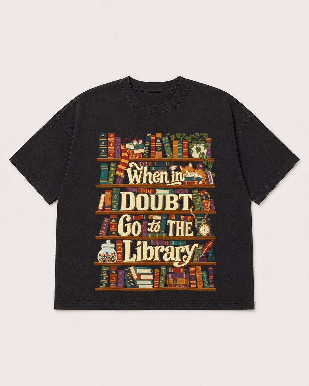 Mockup Boxy Heavyweight Tee Black product