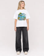 Mockup Boxy Heavyweight Tee White female full-body 08
