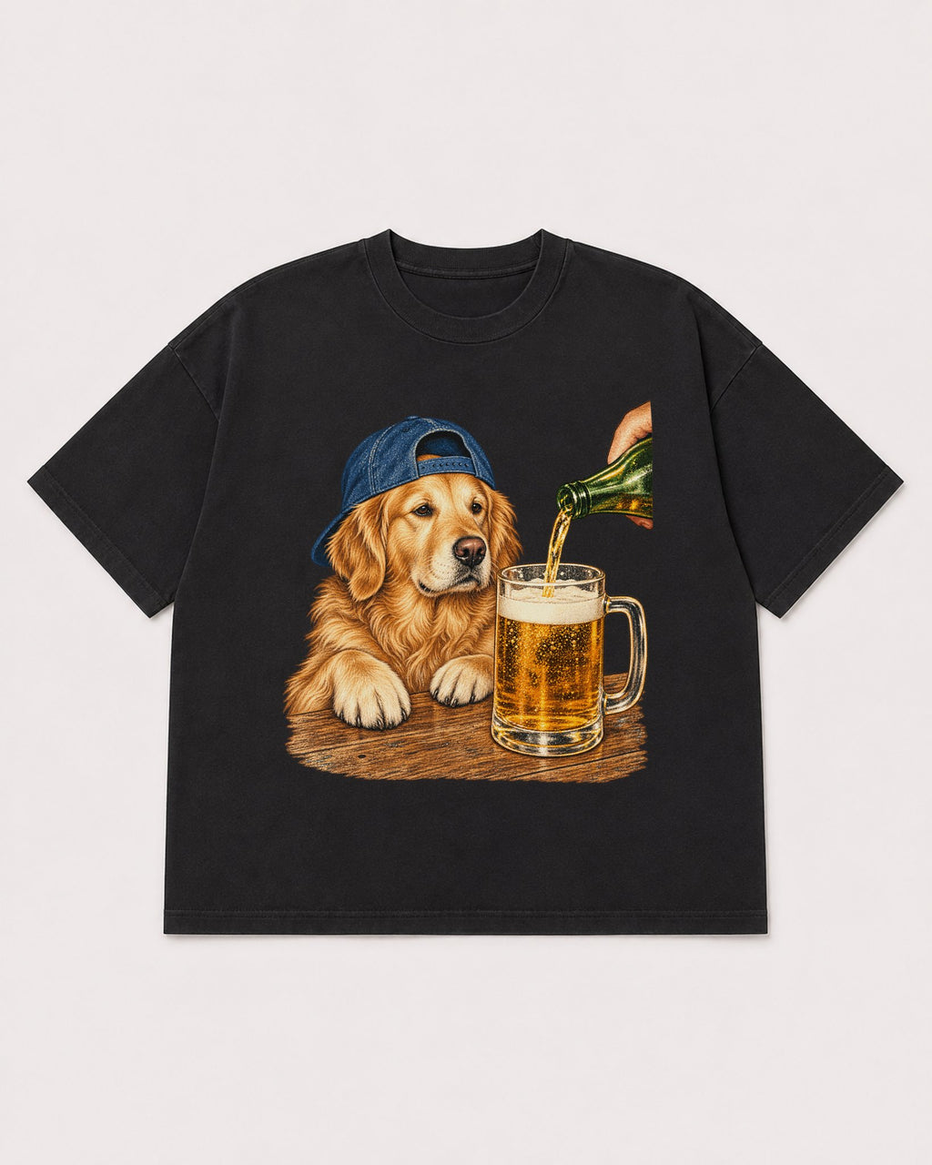 Mockup Boxy Heavyweight Tee Black product