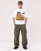 Mockup Boxy Heavyweight Tee White male full-body 19