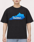 Mockup Boxy Heavyweight Tee Black male close-up 01