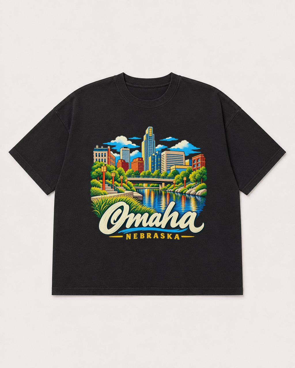 Mockup Boxy Heavyweight Tee Black product