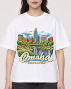 Mockup Boxy Heavyweight Tee White female close-up 03