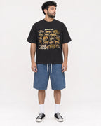 Mockup Boxy Heavyweight Tee Black male full-body 07
