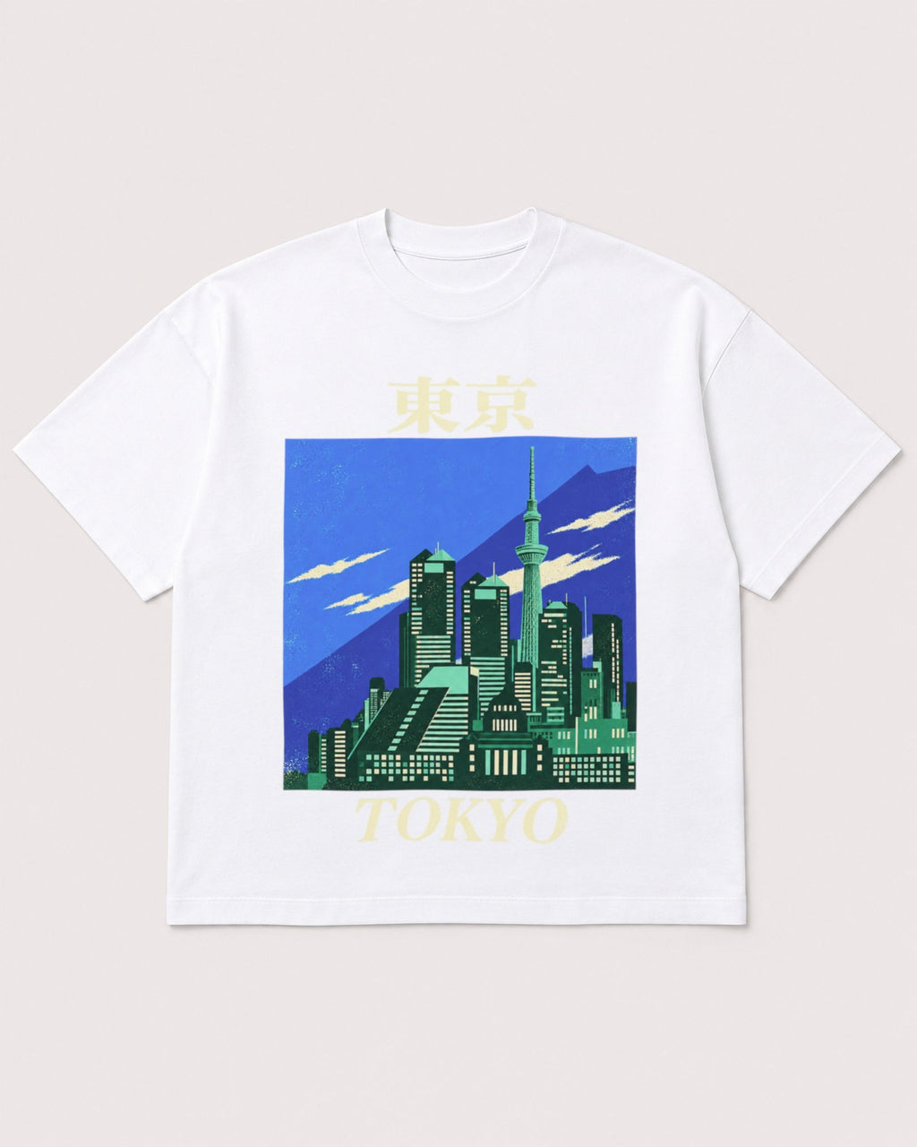 Mockup Boxy Heavyweight Tee White product