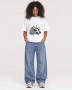 Mockup Boxy Heavyweight Tee White female full-body 05