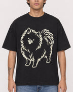 Mockup Boxy Heavyweight Tee Black male close-up 06