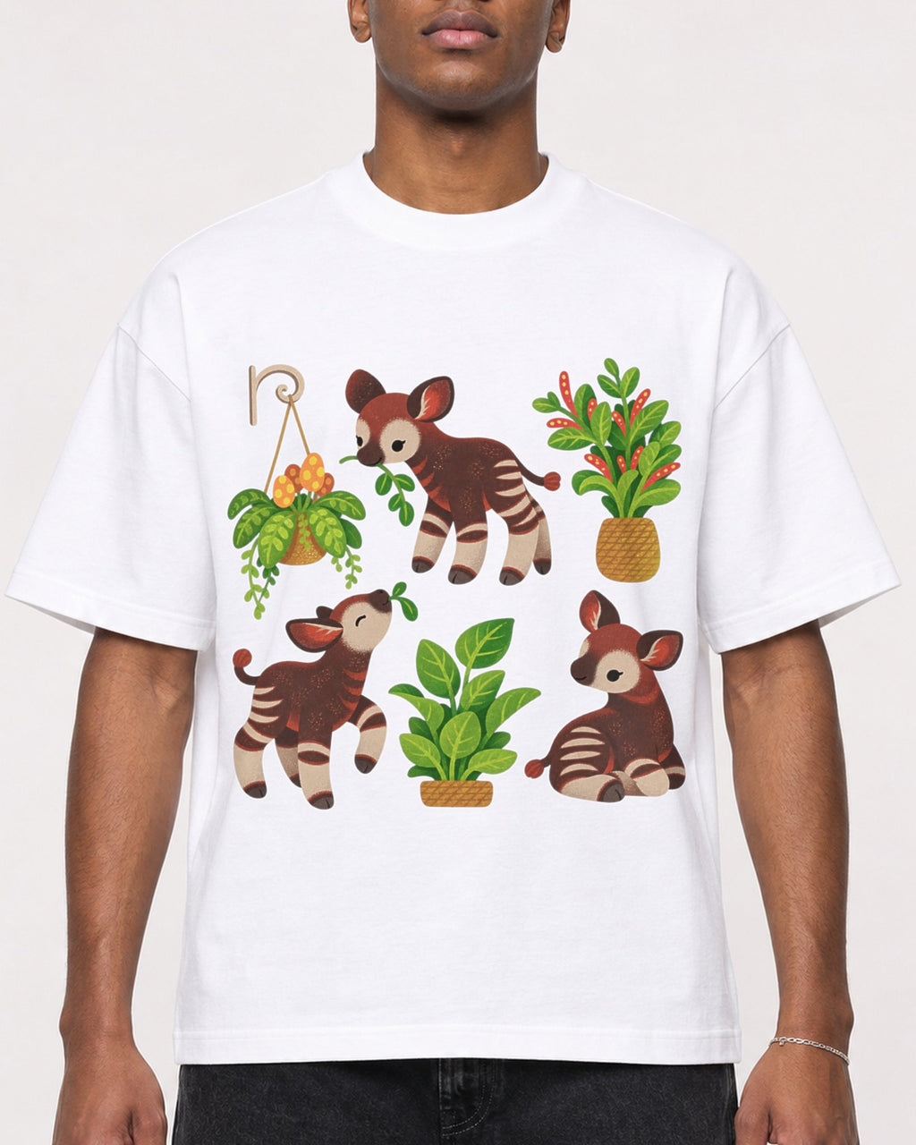 Mockup Boxy Heavyweight Tee White male close-up 15