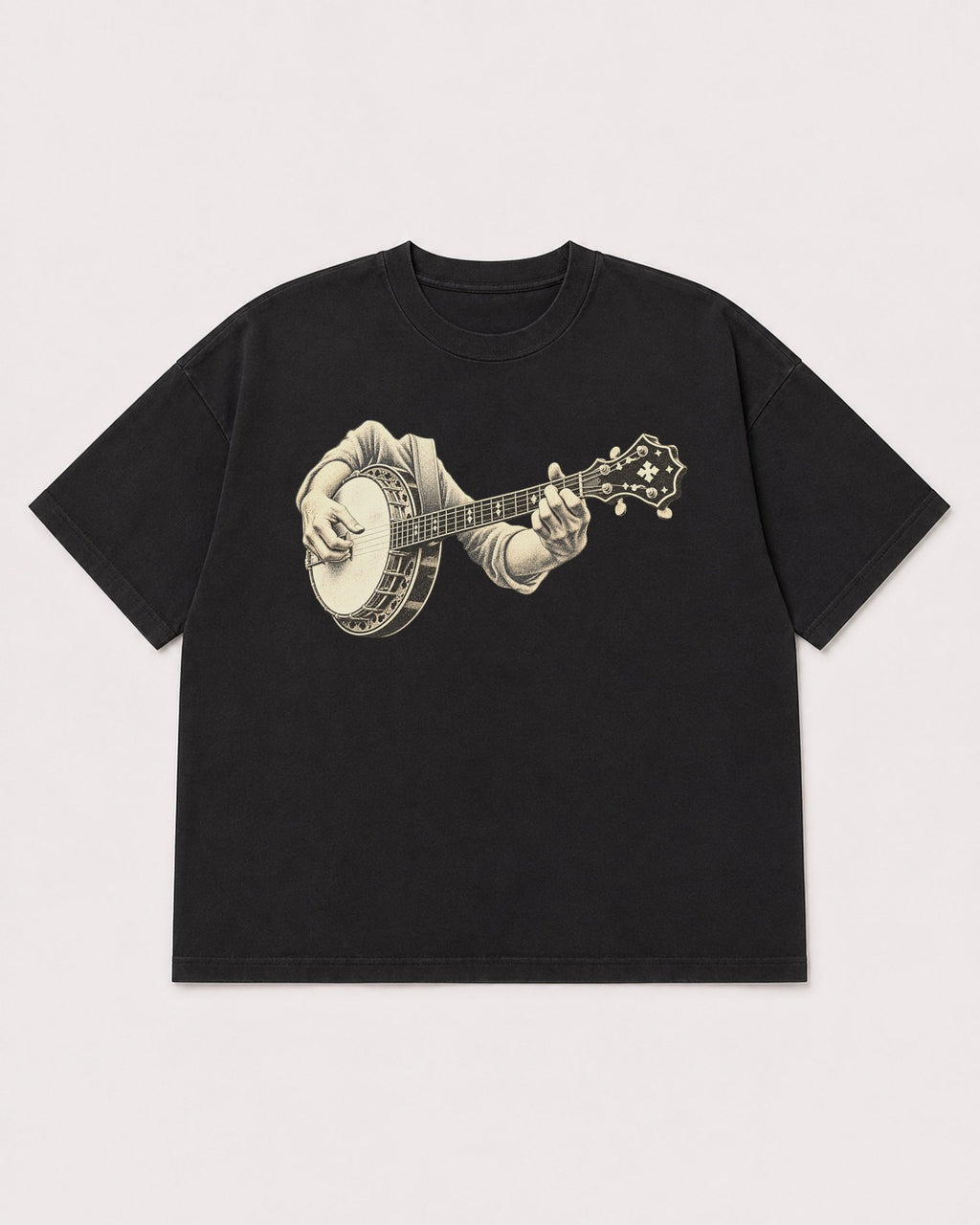 Mockup Boxy Heavyweight Tee Black product
