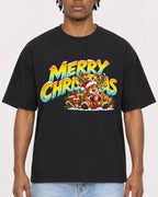 Mockup Boxy Heavyweight Tee Black male close-up 05