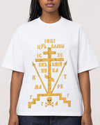 Mockup Boxy Heavyweight Tee White female close-up 04