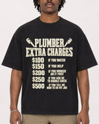 Mockup Boxy Heavyweight Tee Black male close-up 04