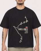 Mockup Boxy Heavyweight Tee Black male close-up 12