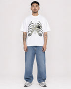 Mockup Boxy Heavyweight Tee White male full-body 12