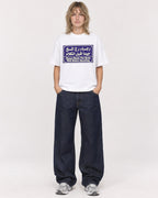 Mockup Boxy Heavyweight Tee White female full-body 19