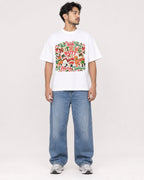 Mockup Boxy Heavyweight Tee White male full-body 02