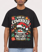 Mockup Boxy Heavyweight Tee Black male close-up 45