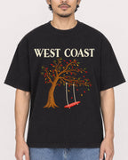 Mockup Boxy Heavyweight Tee Black male close-up 02