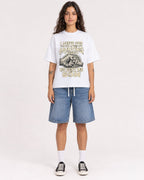 Mockup Boxy Heavyweight Tee White female full-body 06