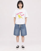 Mockup Boxy Heavyweight Tee White female full-body 11