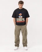 Mockup Boxy Heavyweight Tee Black male full-body 08