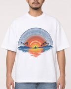 Mockup Boxy Heavyweight Tee White male close-up 32