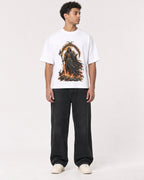 Mockup Boxy Heavyweight Tee White male full-body 10