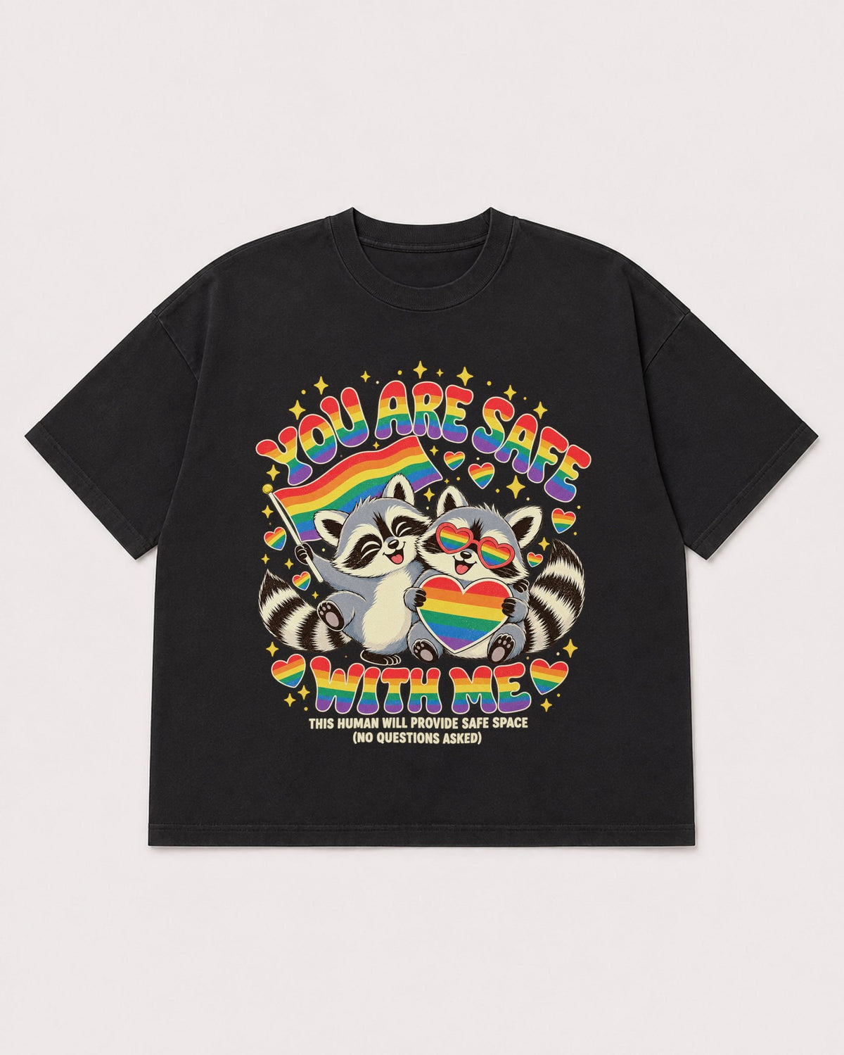 Mockup Boxy Heavyweight Tee Black product