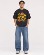 Mockup Boxy Heavyweight Tee Black male full-body 10