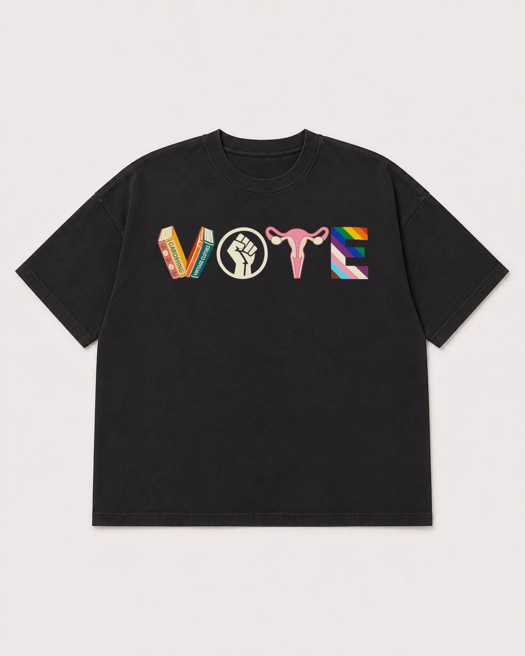 Mockup Boxy Heavyweight Tee Black product