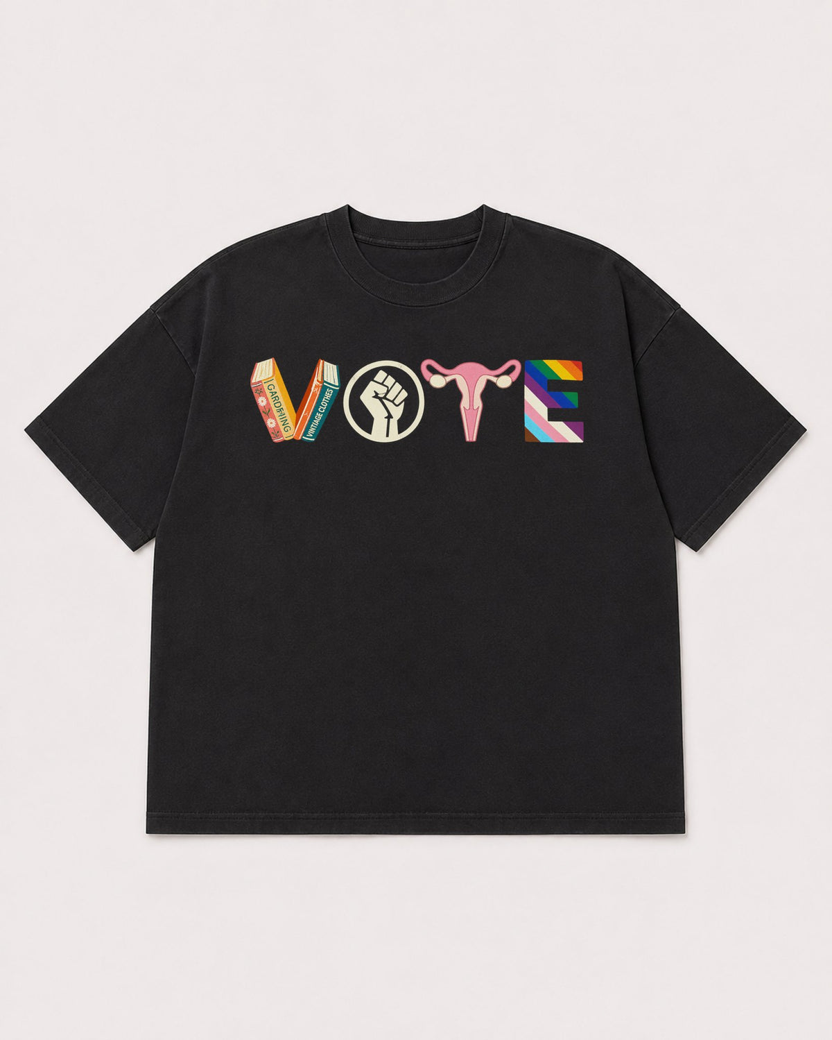 Mockup Boxy Heavyweight Tee Black product