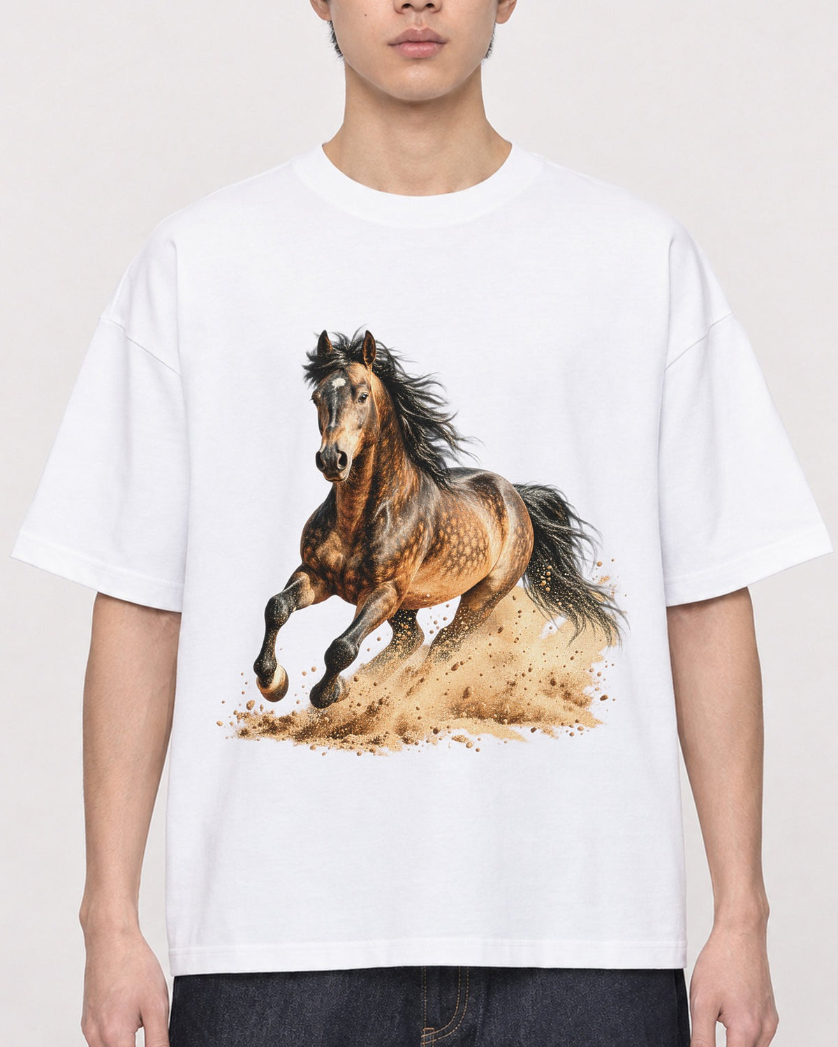 Mockup Boxy Heavyweight Tee White male close-up 01