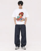 Mockup Boxy Heavyweight Tee White male full-body 31
