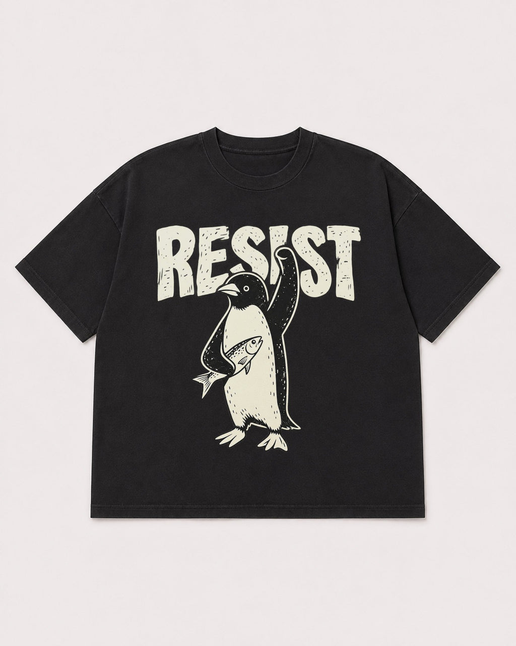 Mockup Boxy Heavyweight Tee Black product