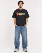 Mockup Boxy Heavyweight Tee Black male full-body 02