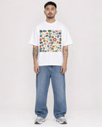 Mockup Boxy Heavyweight Tee White male full-body 12