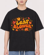 Mockup Boxy Heavyweight Tee Black male close-up 11