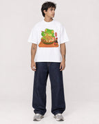 Mockup Boxy Heavyweight Tee White male full-body 06