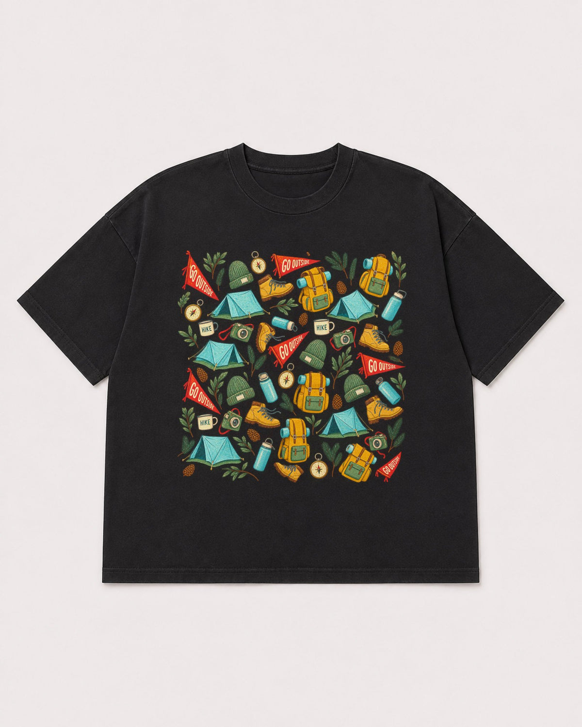Mockup Boxy Heavyweight Tee Black product