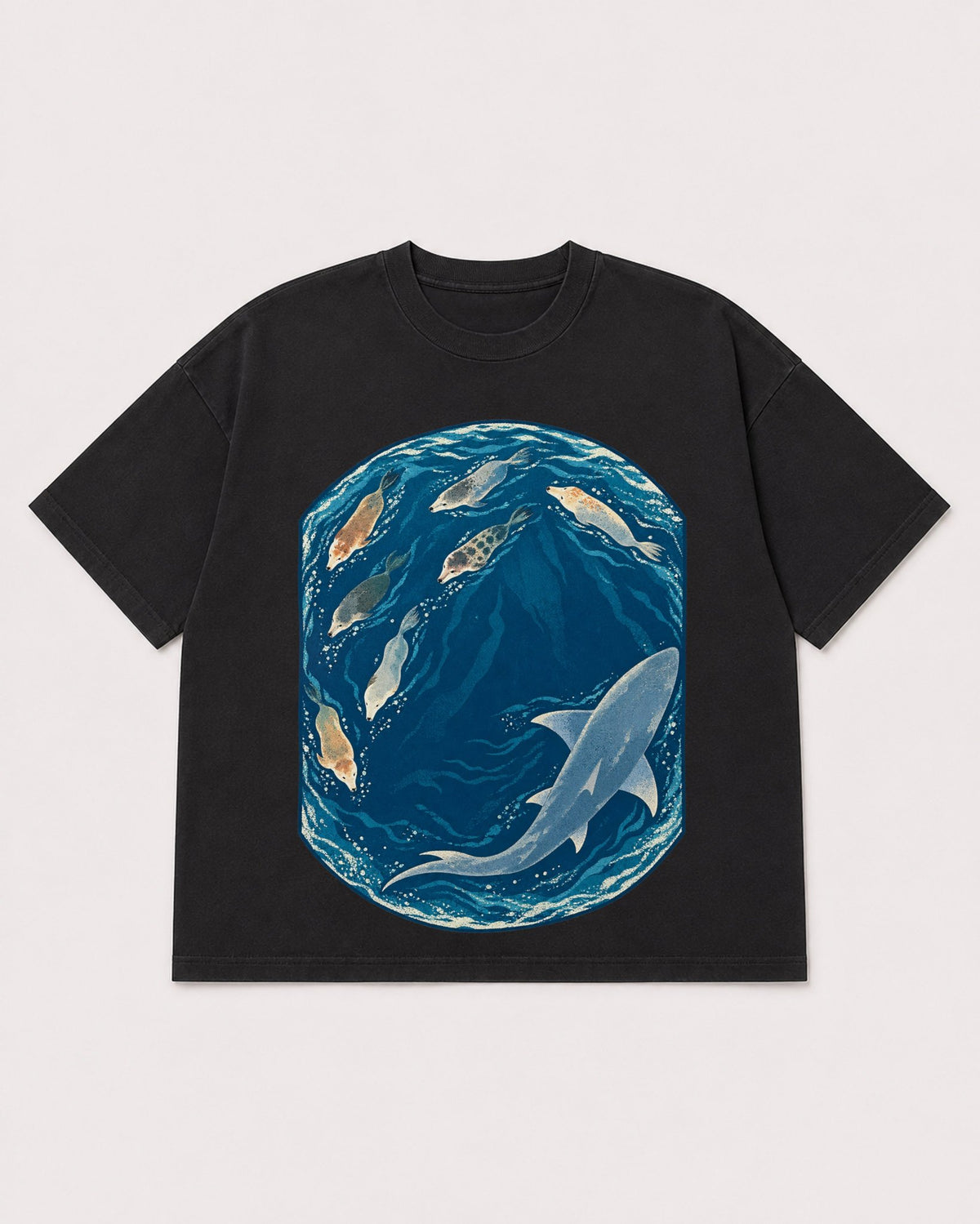 Mockup Boxy Heavyweight Tee Black product
