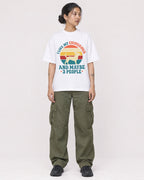 Mockup Boxy Heavyweight Tee White female full-body 12