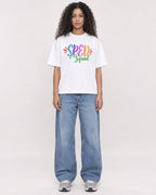 Mockup Boxy Heavyweight Tee White female full-body 10