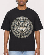 Mockup Boxy Heavyweight Tee Black male close-up 05