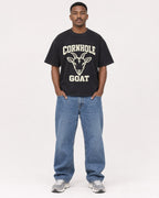 Mockup Boxy Heavyweight Tee Black male full-body 14