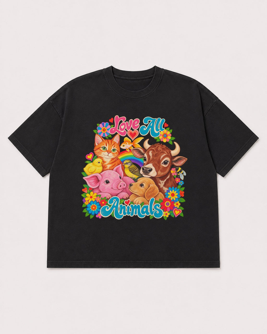 Mockup Boxy Heavyweight Tee Black product
