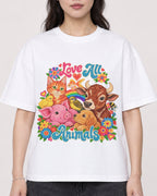 Mockup Boxy Heavyweight Tee White female close-up 03