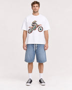 Mockup Boxy Heavyweight Tee White male full-body 08