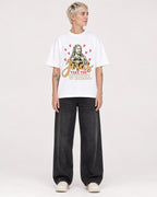 Mockup Boxy Heavyweight Tee White female full-body 48